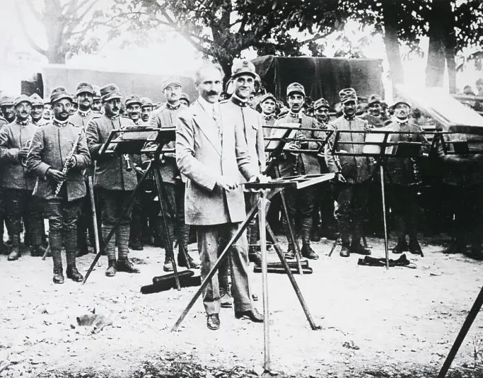 Framed Print : Arturo Toscanini Leads Band During World War I Framed Print : Arturo Toscanini Leads Band During World War I
