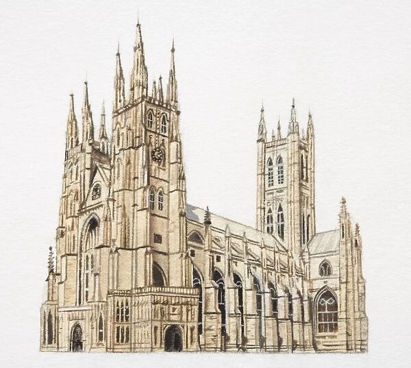 Artwork of Canterbury cathedral