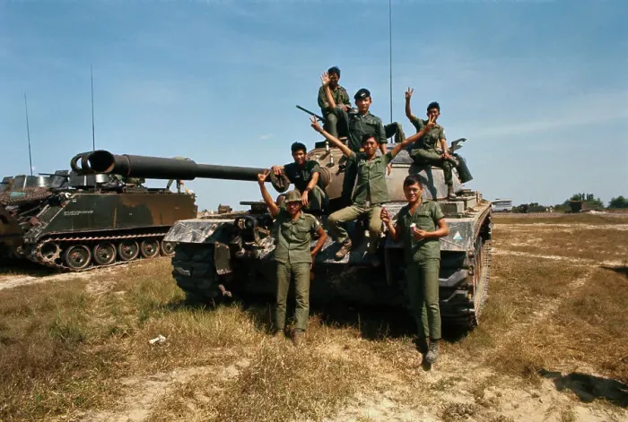 Framed Print : ARVN Soldiers Giving the Victory Sign Framed Print : ARVN Soldiers Giving the Victory Sign