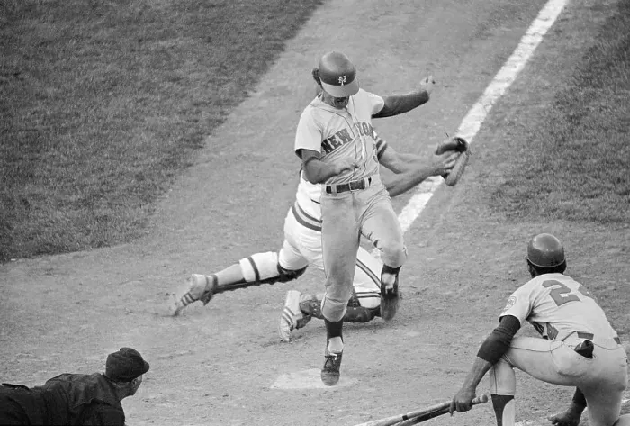 Framed Print : A's and Met's Plays in Action