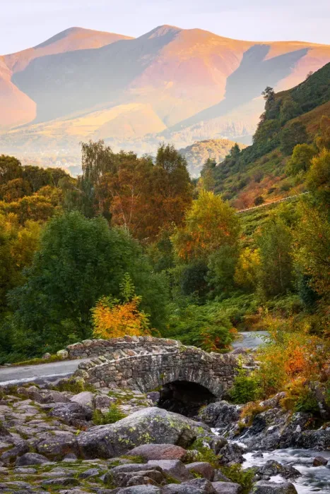 Framed Print : Ashness Bridge, Skiddaw, Keswick, Cumbria, Lake District, England Framed Print : Ashness Bridge, Skiddaw, Keswick, Cumbria, Lake District, England