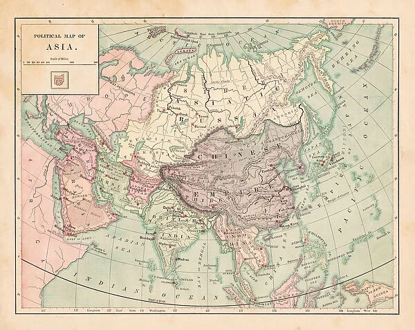 Asia map 1881