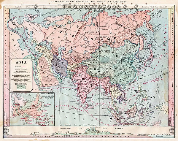 Asia map 1886