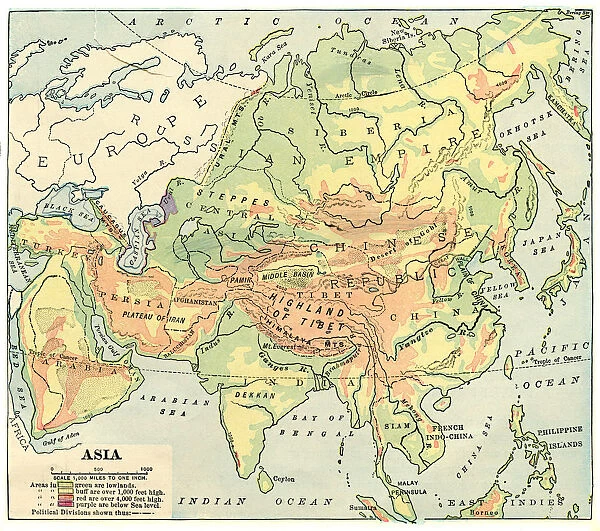 Asia map 1892