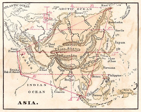 Asia study map 1867