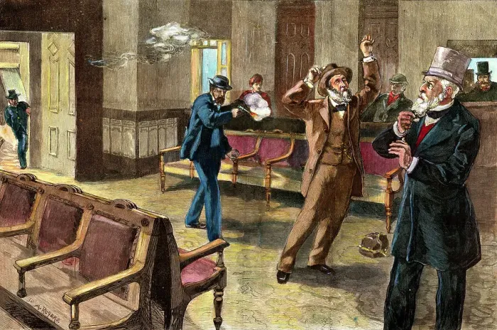 Framed Print : Assassination Attempt on President James Garfield Framed Print : Assassination Attempt on President James Garfield