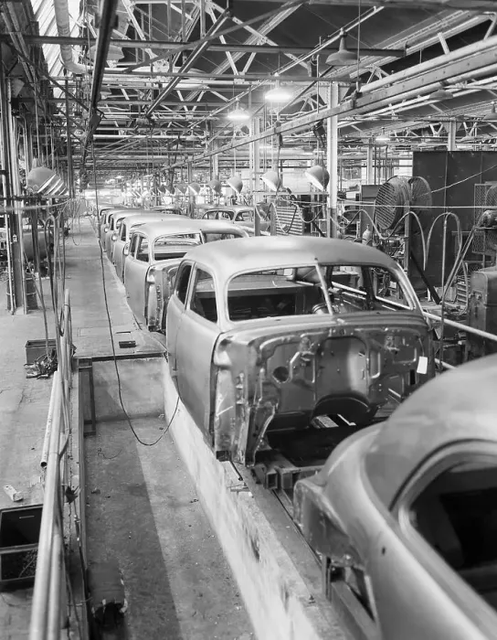 Framed Print : Empty Assembly Line at Auto Body Plant Framed Print : Empty Assembly Line at Auto Body Plant