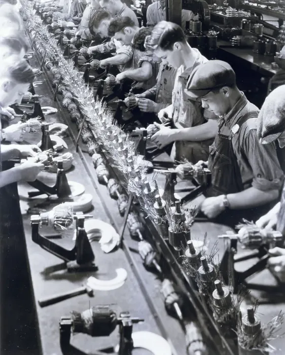 Framed Print : Assembly Line at the Ford Generator Factory Framed Print : Assembly Line at the Ford Generator Factory