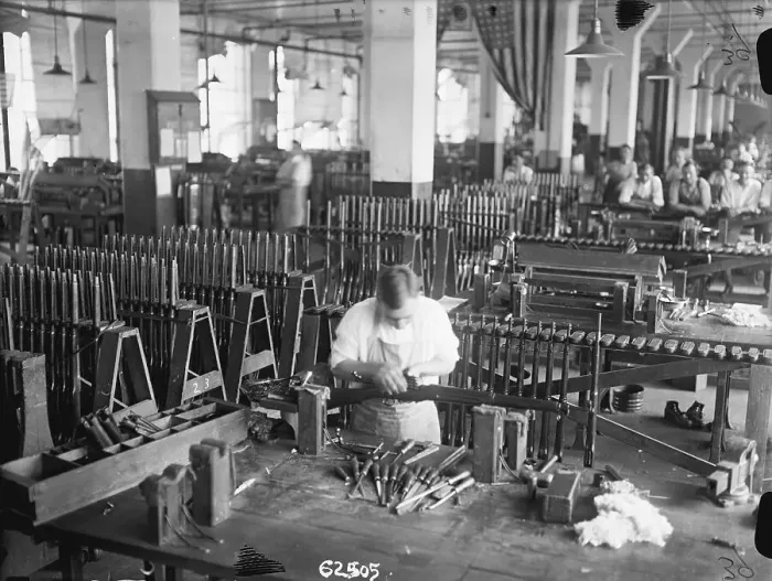 Framed Print : Assembly Room At Remington Arms Co Framed Print : Assembly Room At Remington Arms Co