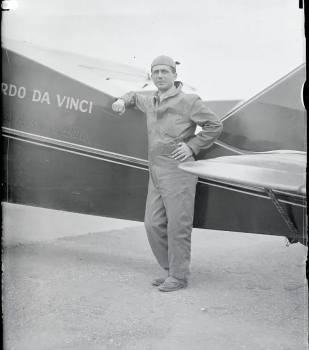 Framed Print : Assen Jordanoff Posing with Aircraft Framed Print : Assen Jordanoff Posing with Aircraft