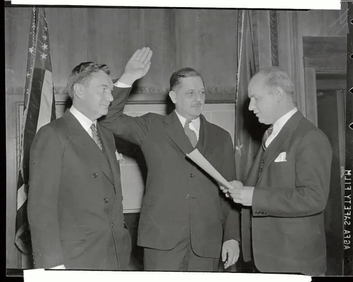 Framed Print : Assistant Attorney Thurman Arnold Sworn into Office Framed Print : Assistant Attorney Thurman Arnold Sworn into Office