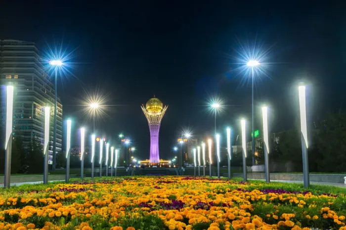 Framed Print : Astana Kazakhstan sightseeing by nigh Framed Print : Astana Kazakhstan sightseeing by nigh
