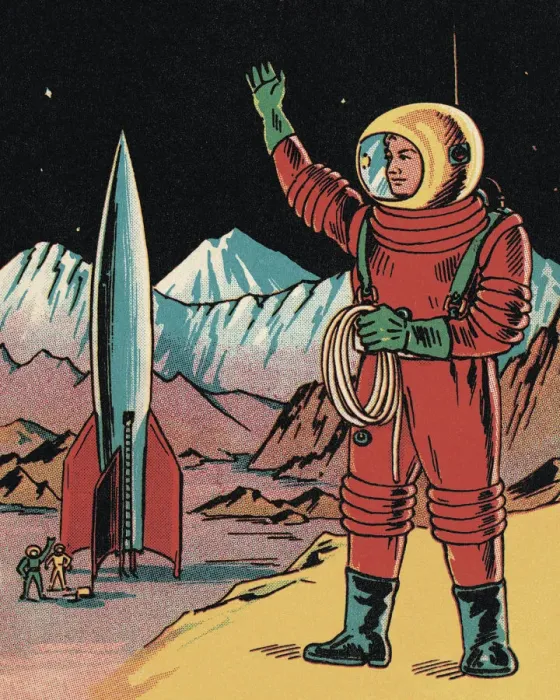 Framed Print : Astronaut in Outer Space Framed Print : Astronaut in Outer Space