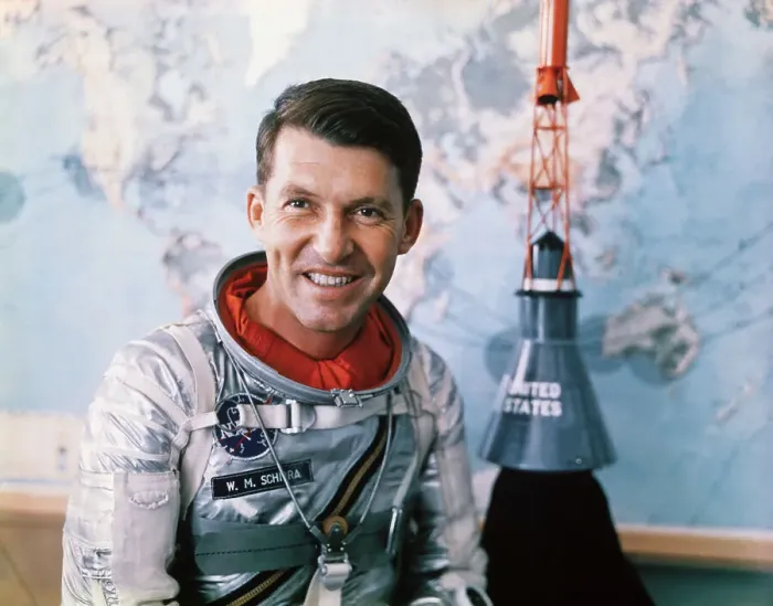 Framed Print : Astronaut W. M. Schirra in Space Suit Framed Print : Astronaut W. M. Schirra in Space Suit