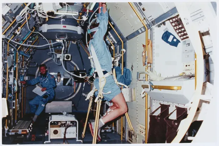 Framed Print : Astronauts Carrying out Experiments in Space Module Framed Print : Astronauts Carrying out Experiments in Space Module