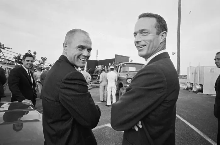 Framed Print : Astronauts John Glenn, Jr. and Malcom Carpenter Framed Print : Astronauts John Glenn, Jr. and Malcom Carpenter