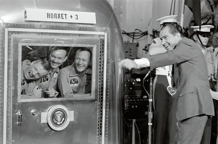Framed Print : Astronauts in Mobile Quarantine Facility Framed Print : Astronauts in Mobile Quarantine Facility