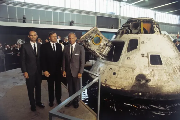 Framed Print : Astronauts standing Next to Space Craft Framed Print : Astronauts standing Next to Space Craft