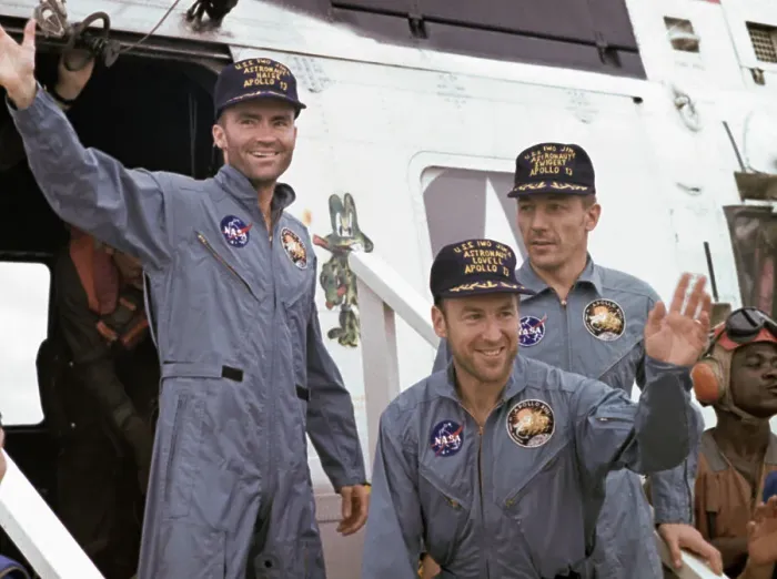Framed Print : Astronauts Waving on Their Return to Earth