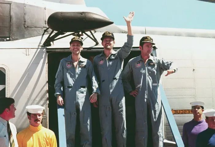Framed Print : Astronauts Waving to Well-Wishers
