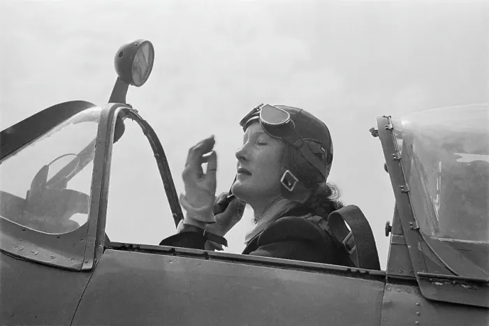 Framed Print : ATA Pilot In Spitfire