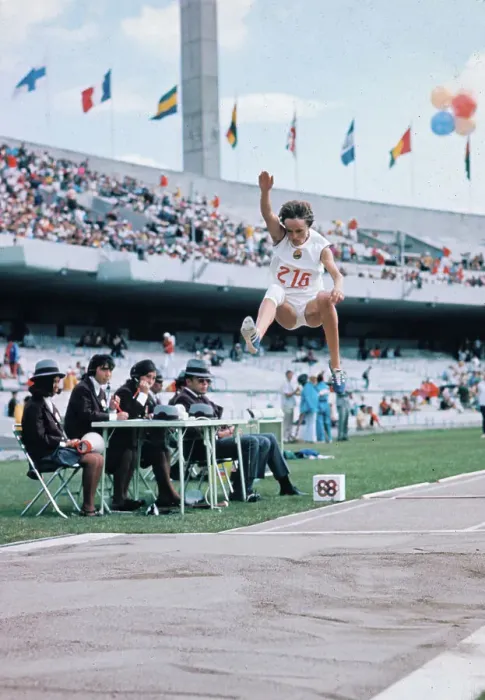 Framed Print : Athlete Performing the Long Jump