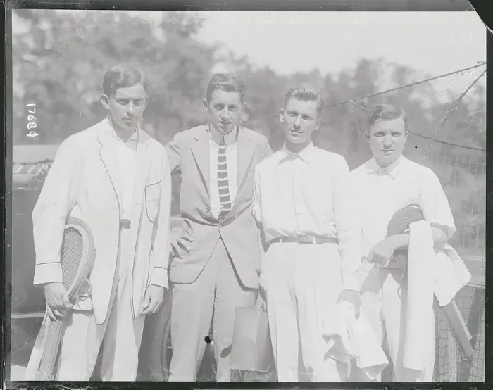 Framed Print : Athletes Posing for Camera