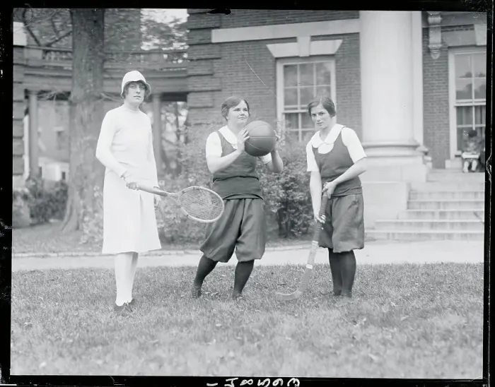 Framed Print : Athletes at Radcliffe College Framed Print : Athletes at Radcliffe College