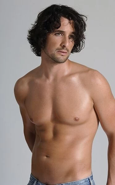 Athletic man, early 30s, bare-chested