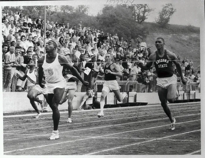 Framed Print : Athletics - History of 100 Metres World Record - Bob Hayes Framed Print : Athletics - History of 100 Metres World Record - Bob Hayes