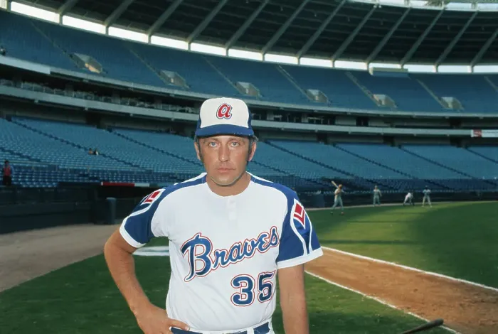 Framed Print : Atlanta Braves Pitcher Phil Niekro