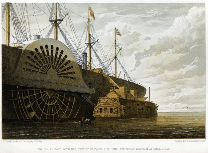 Framed Print : Atlantic Cable Laying Framed Print : Atlantic Cable Laying