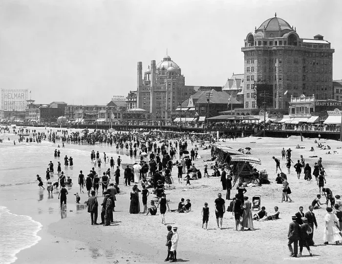 Framed Print : Atlantic City Beach and Boardwalk Framed Print : Atlantic City Beach and Boardwalk