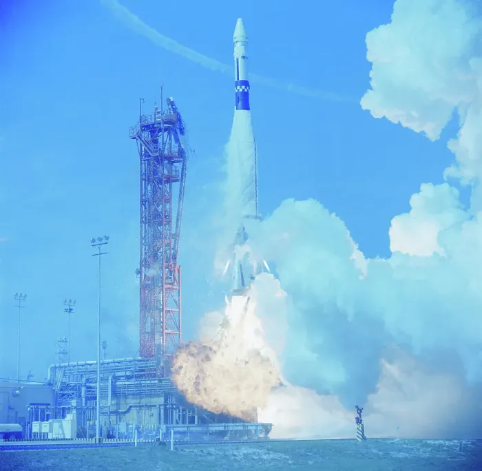 Framed Print : Atlas Agena Rocket Launching Framed Print : Atlas Agena Rocket Launching