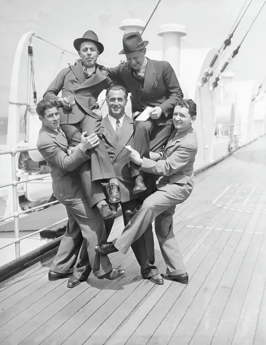 Framed Print : Atlas Returns, Holding Five Men In Air Framed Print : Atlas Returns, Holding Five Men In Air