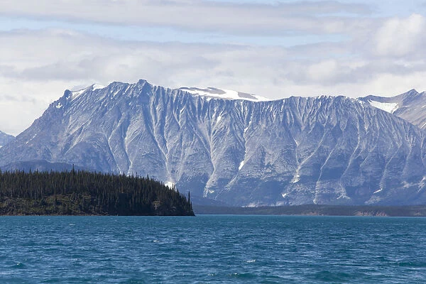 Atlin Lake, mountains behind, Tagish Highland, Mount Fetterly, British Columbia, Canada, America