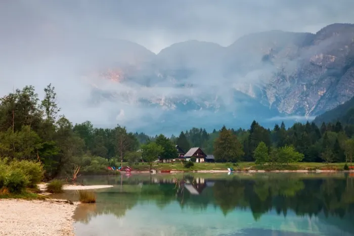 Framed Print : Atmospheric Lake Bohinj Framed Print : Atmospheric Lake Bohinj