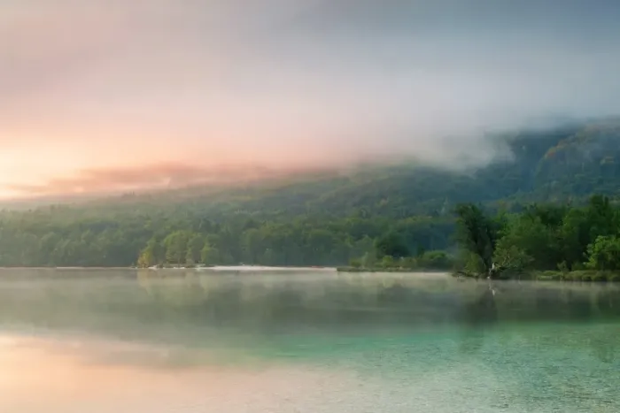 Framed Print : Atmospheric Lake Bohinj Framed Print : Atmospheric Lake Bohinj