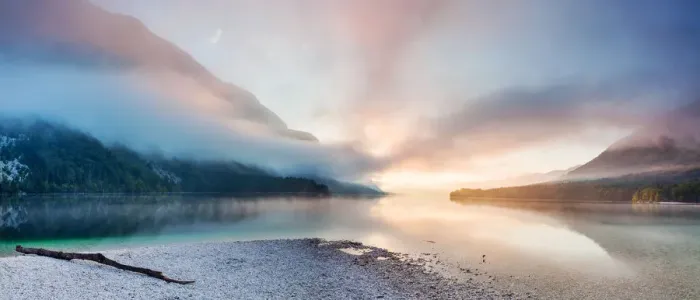 Framed Print : Atmospheric Lake Bohinj Framed Print : Atmospheric Lake Bohinj