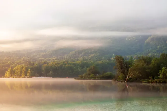 Framed Print : Atmospheric Lake Bohinj Framed Print : Atmospheric Lake Bohinj