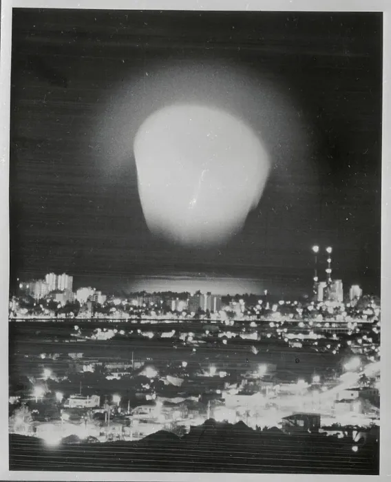 Framed Print : Atomic Dust over Waikiki 1962 Framed Print : Atomic Dust over Waikiki 1962
