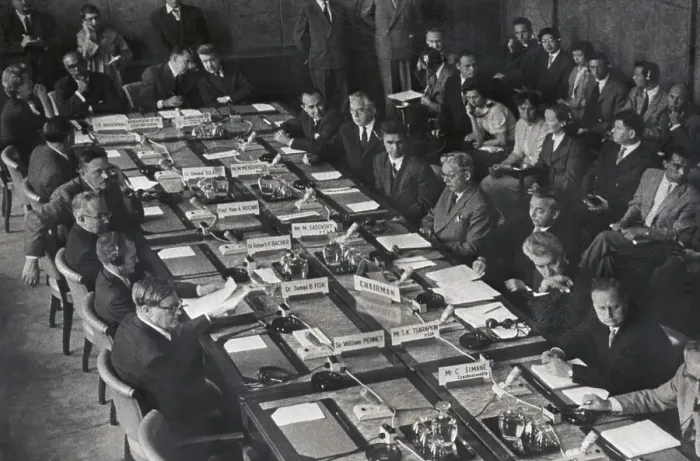 Framed Print : Atomic Scientist At Geneva Conference Framed Print : Atomic Scientist At Geneva Conference