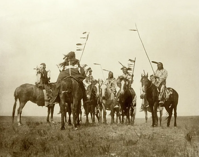 Framed Print : Atsina Warriors On Horseback Framed Print : Atsina Warriors On Horseback