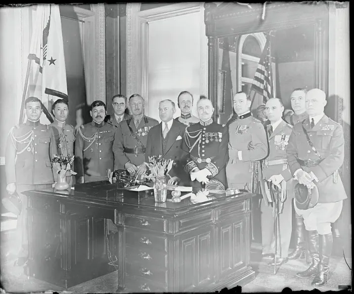 Framed Print : Attaches Visiting War Department Framed Print : Attaches Visiting War Department