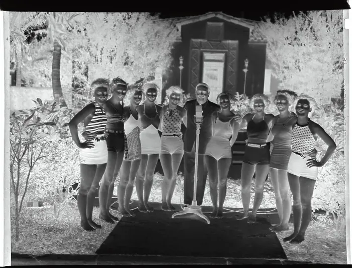 Framed Print : Attendants of Radio Broadcasting School Posing for Camera Framed Print : Attendants of Radio Broadcasting School Posing for Camera
