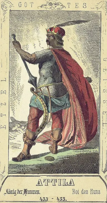 Framed Print : Attila, King Of The Huns Illustration