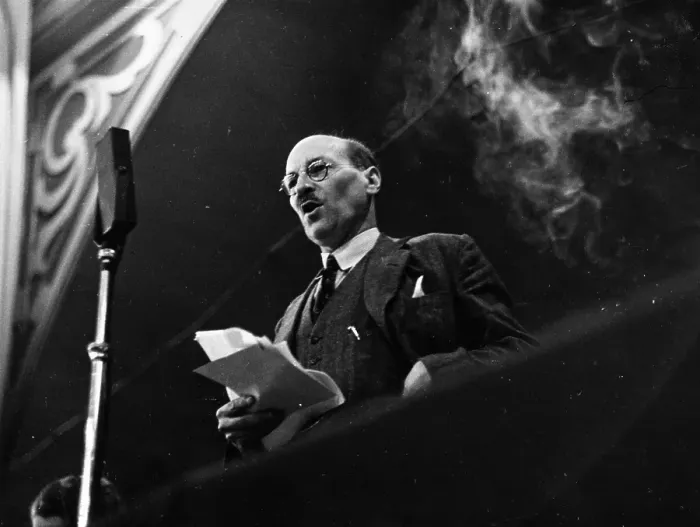 Framed Print : Attlee Addressing Labour Party