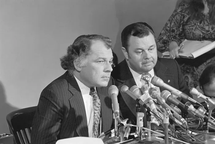 Framed Print : Attorney F. Lee Bailey at News Conference