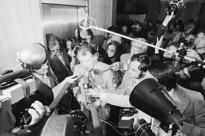 Framed Print : Attorney F. Lee Bailey Speaking with Reporters Framed Print : Attorney F. Lee Bailey Speaking with Reporters