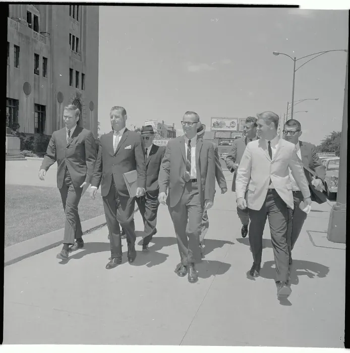 Framed Print : Attorney and Family Entering Hospital Framed Print : Attorney and Family Entering Hospital